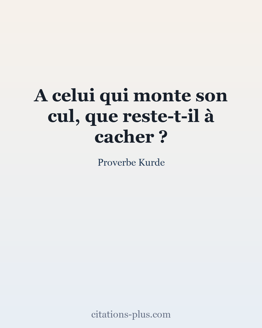 Carte Premium clair — Proverbe Kurde