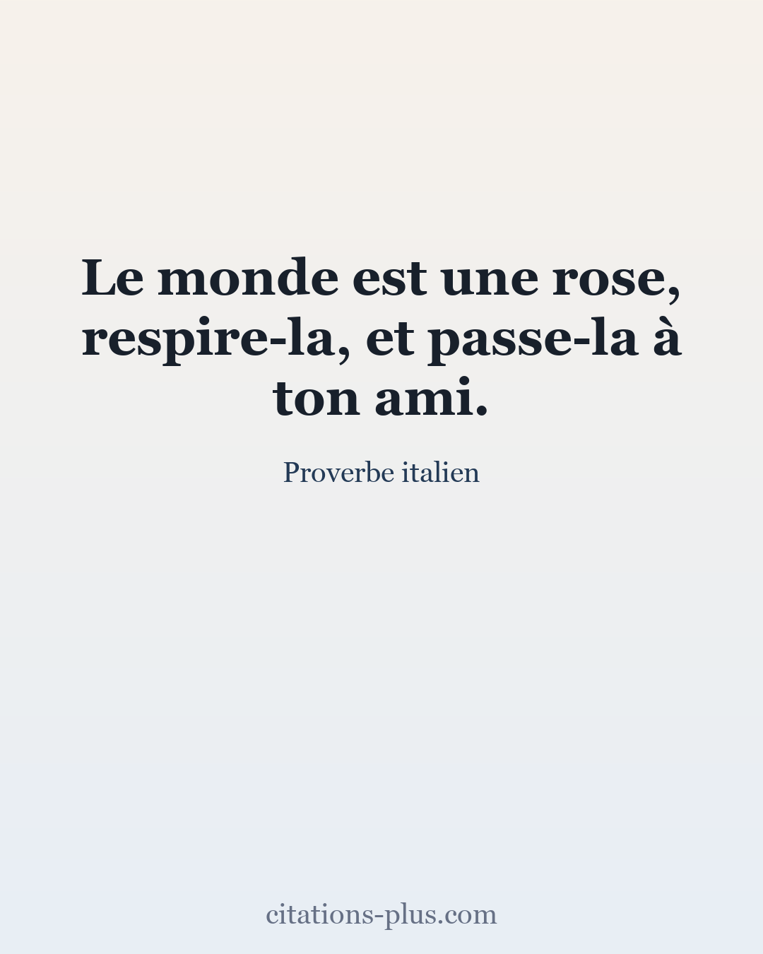 Carte Premium clair — Proverbe italien