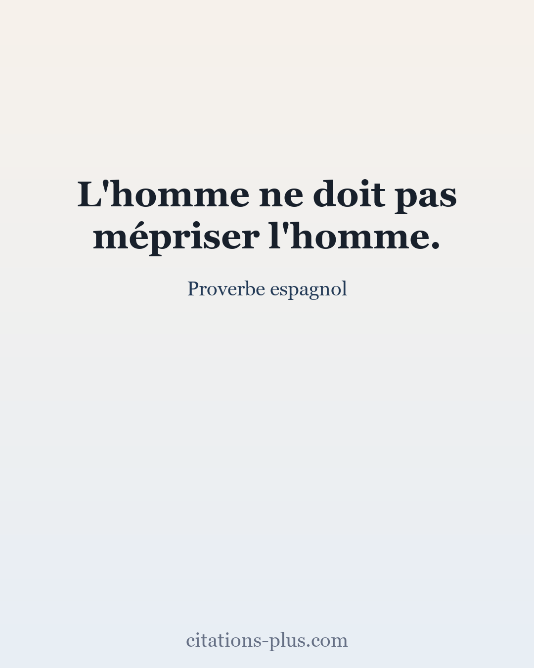 Carte Premium clair — Proverbe espagnol