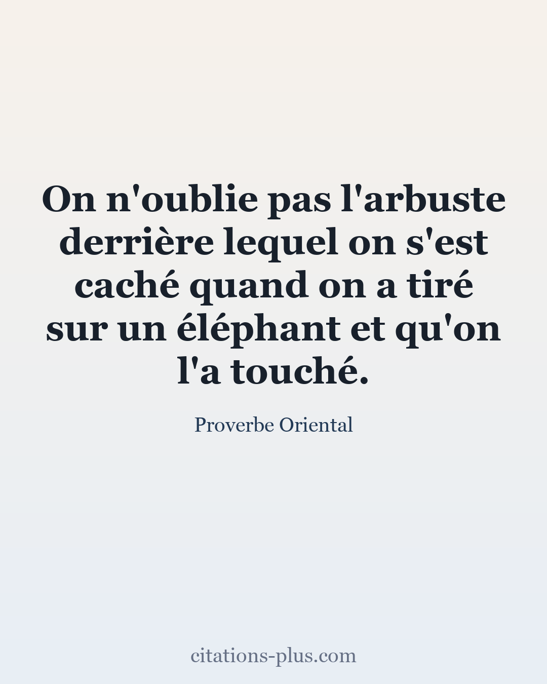 Carte Premium clair — Proverbes orientaux