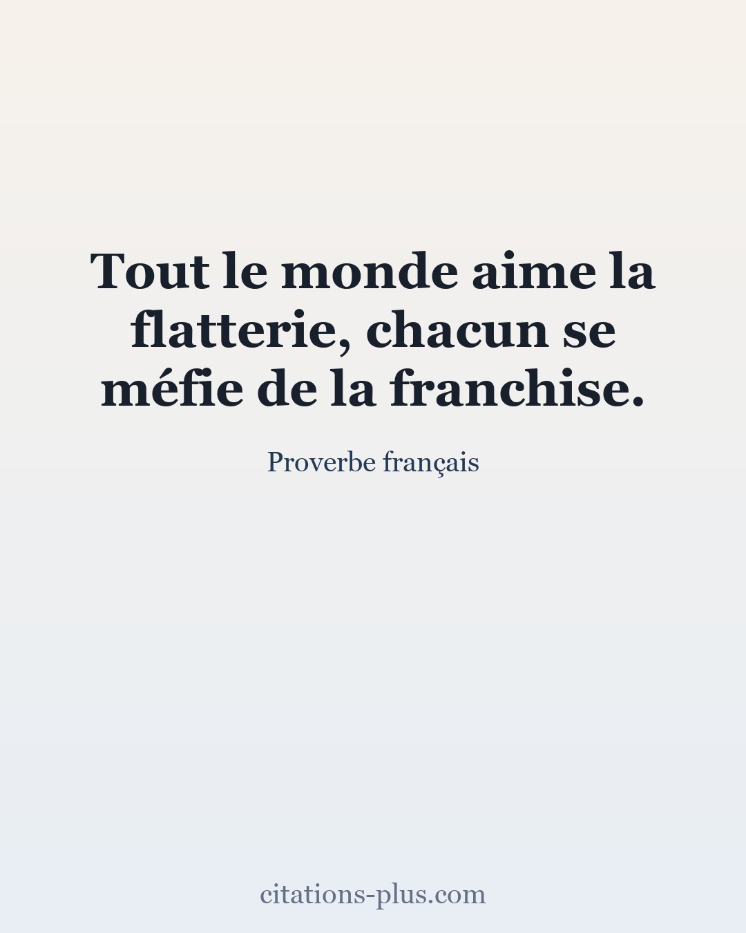 Carte Premium clair — Proverbe français