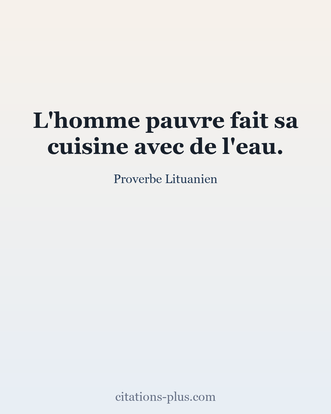Carte Premium clair — Proverbe Lituanien