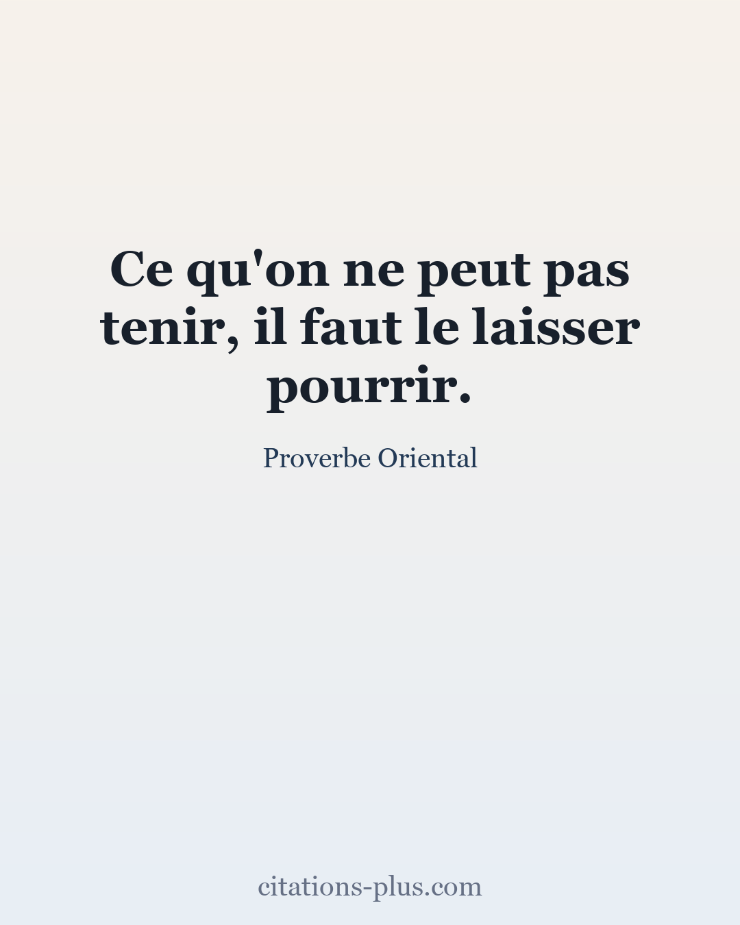 Carte Premium clair — Proverbes orientaux