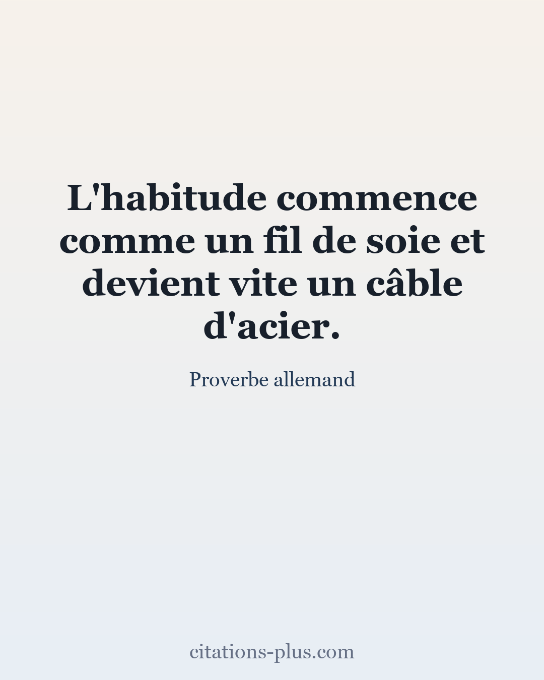 Carte Premium clair — Proverbe allemand