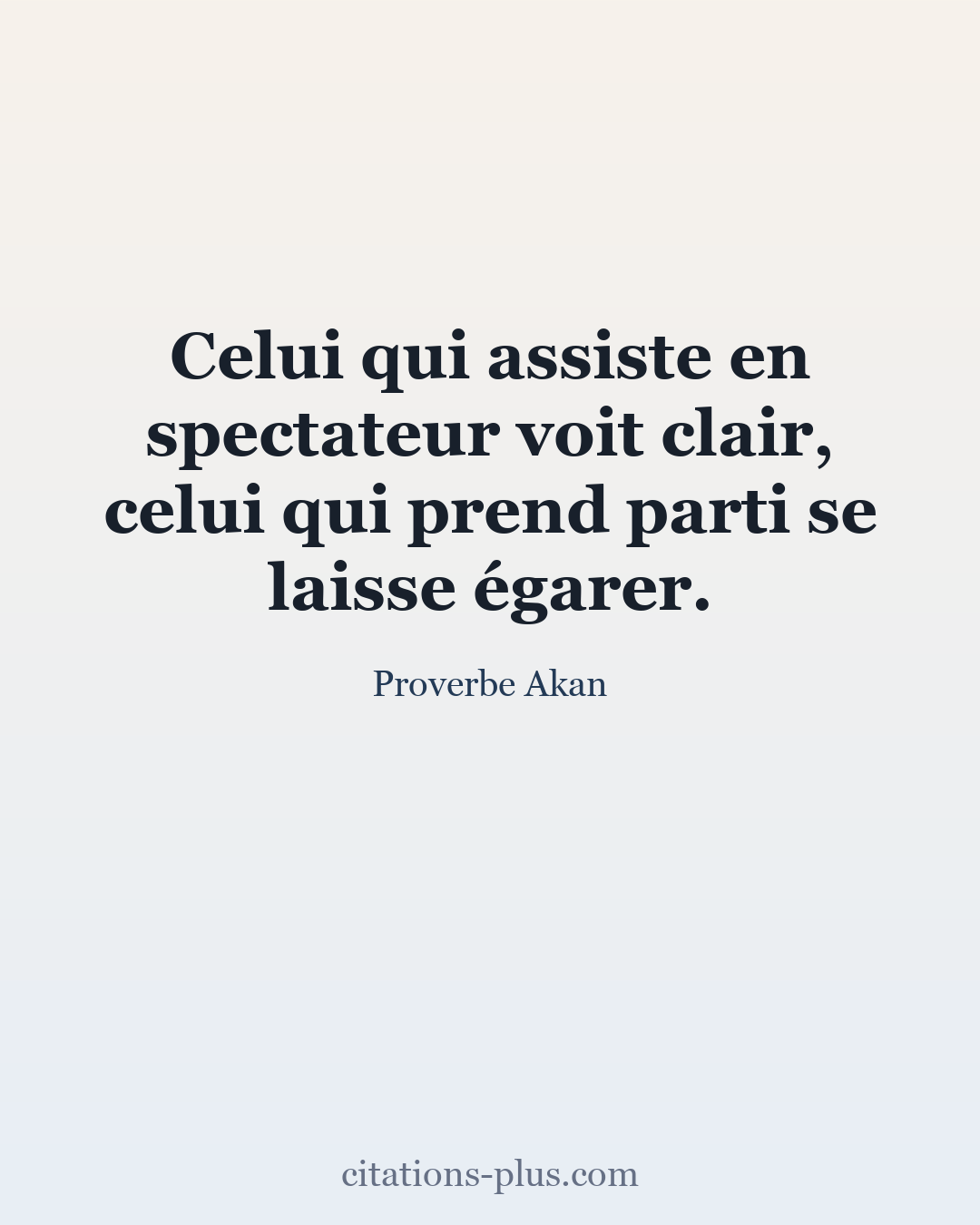 Carte Premium clair — Proverbe Akan