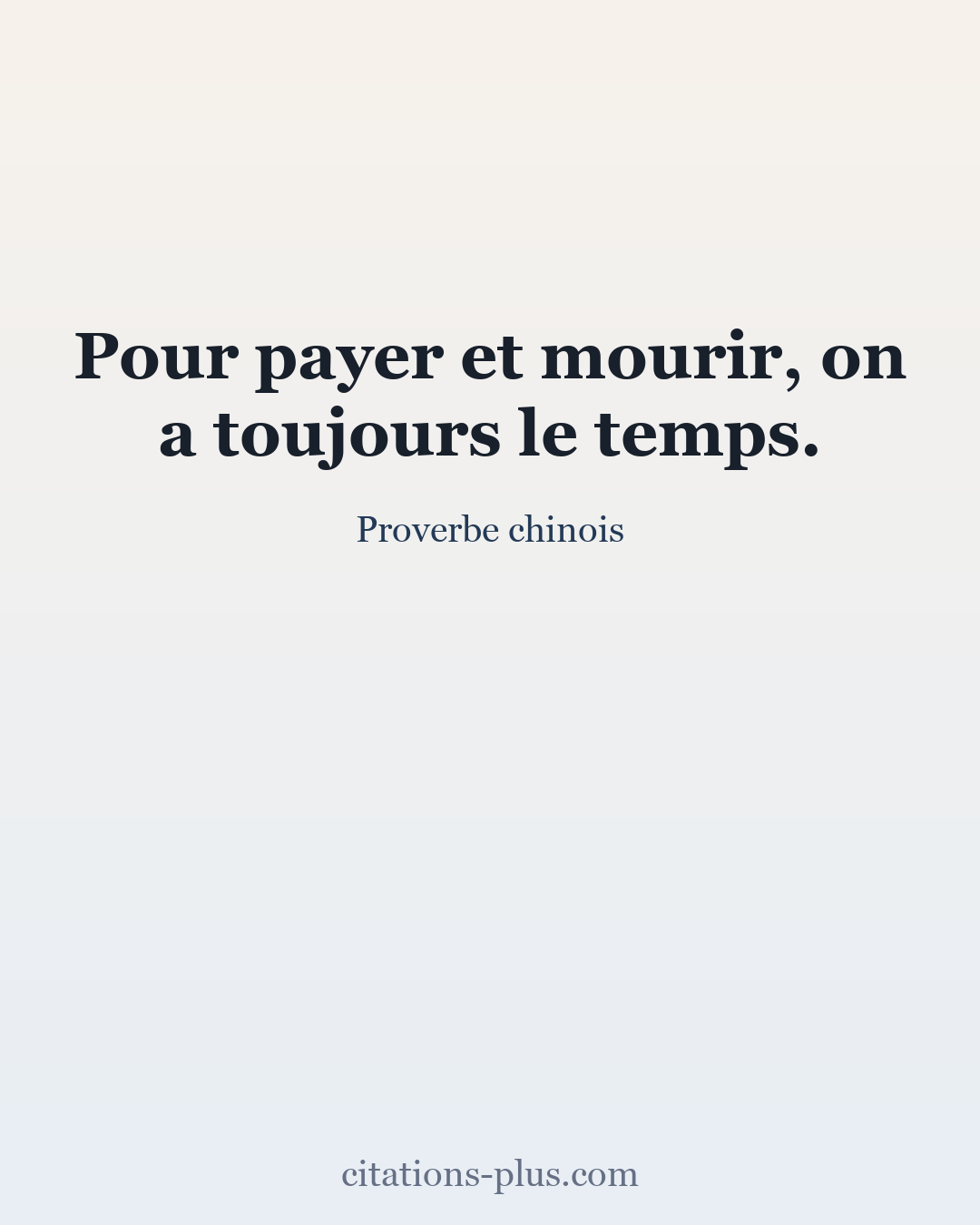 Carte Premium clair — Proverbe chinois