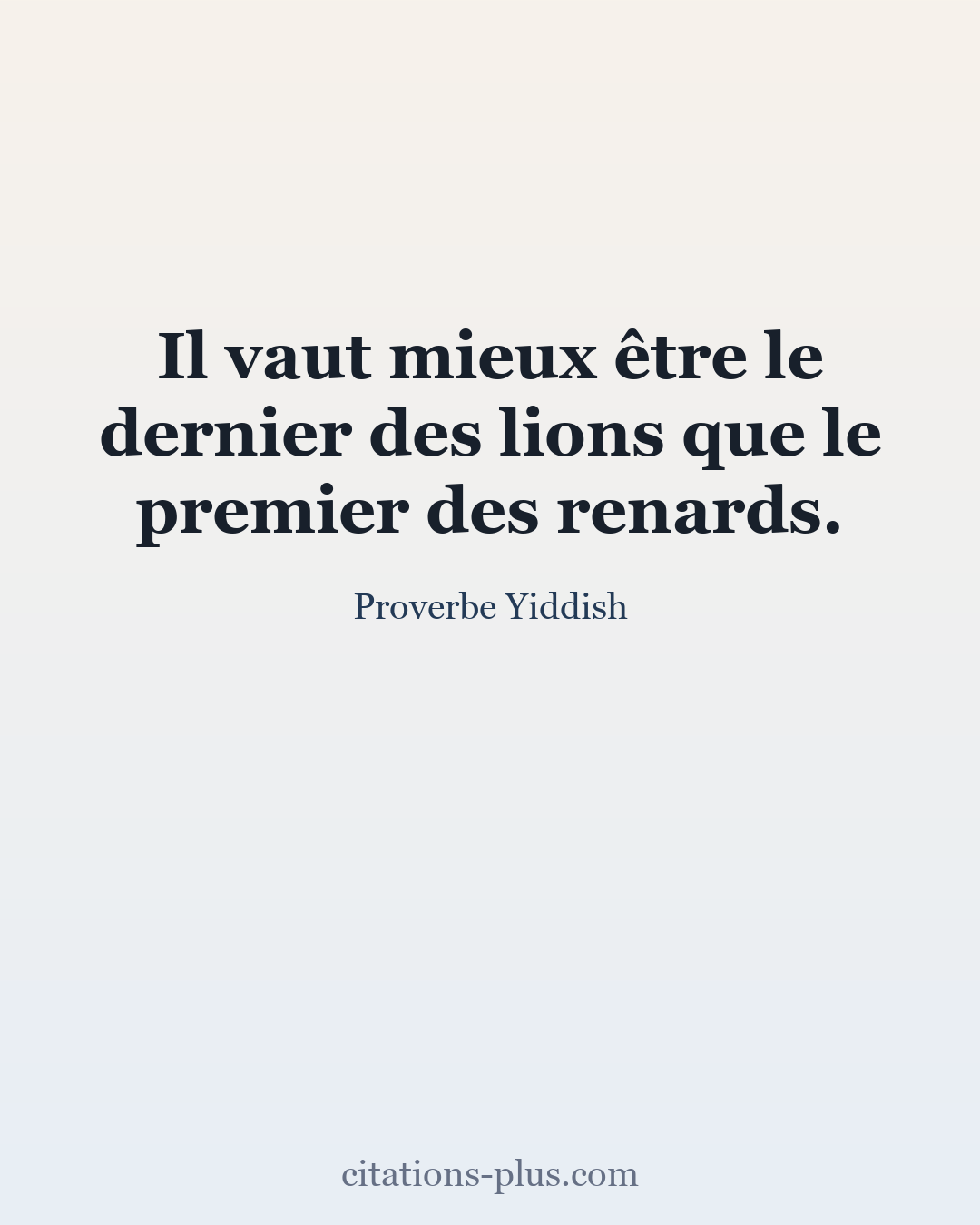 Carte Premium clair — Proverbe Yiddish
