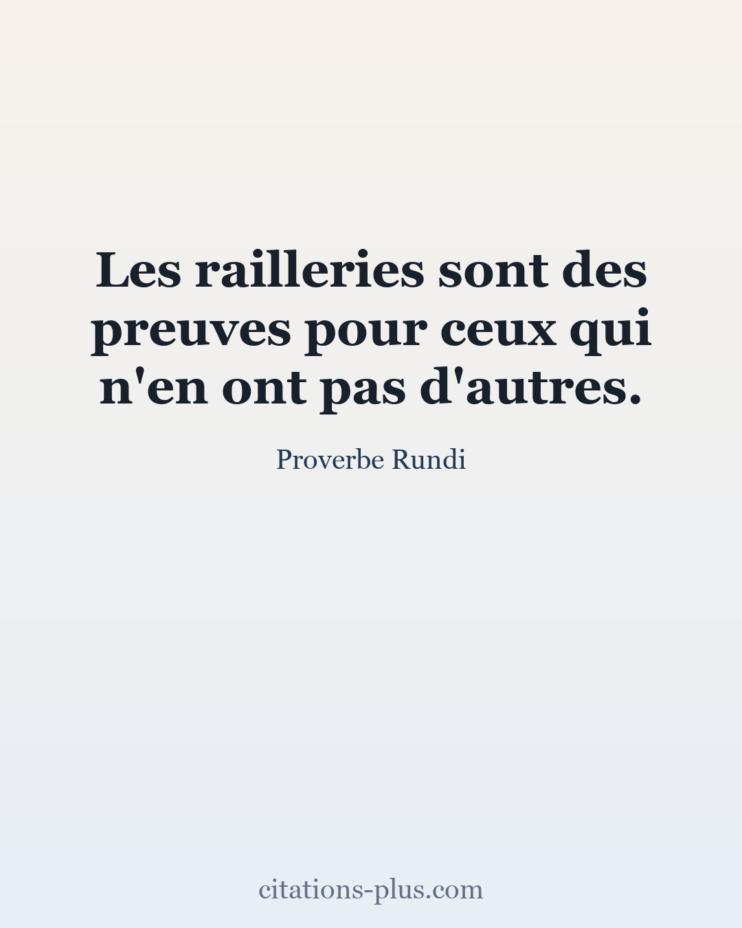 Carte Premium clair — Proverbe Rundi