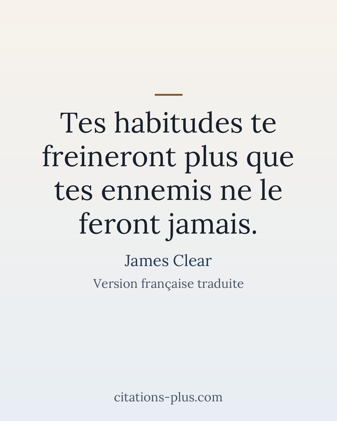 Carte Premium clair — James Clear