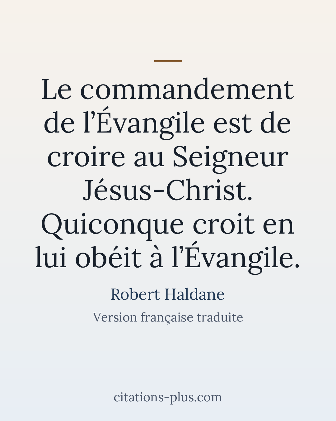 Carte Premium clair — Robert Haldane
