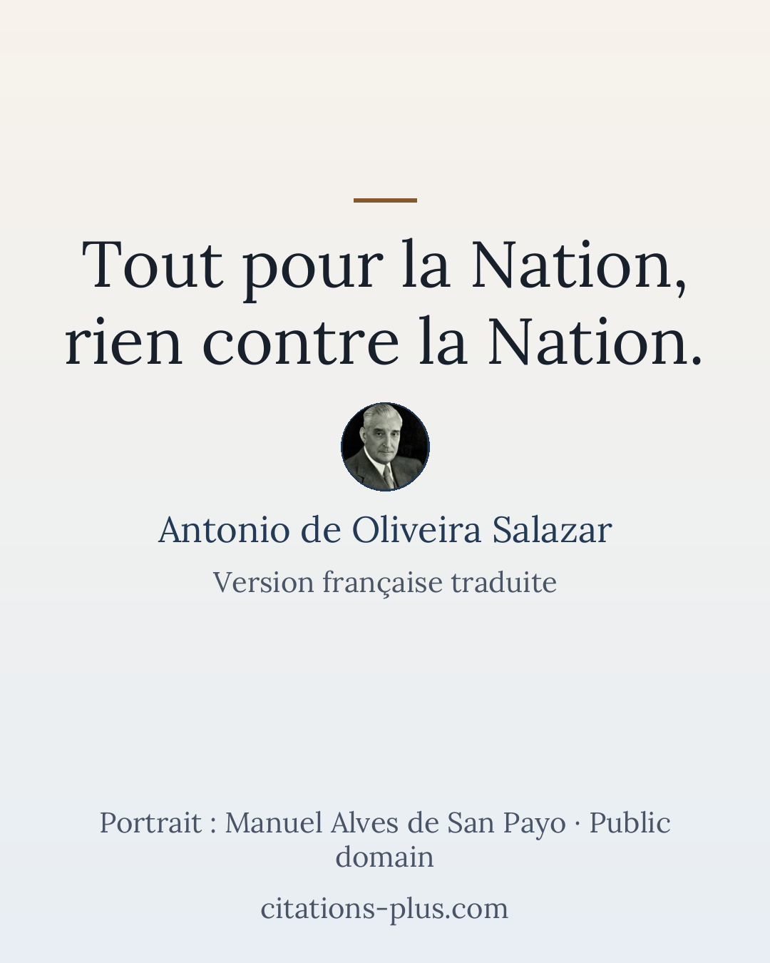 Carte Premium clair — Antonio de Oliveira Salazar