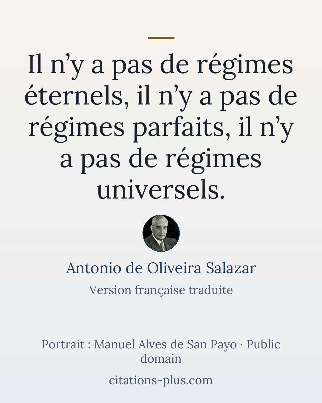 Carte Premium clair — Antonio de Oliveira Salazar