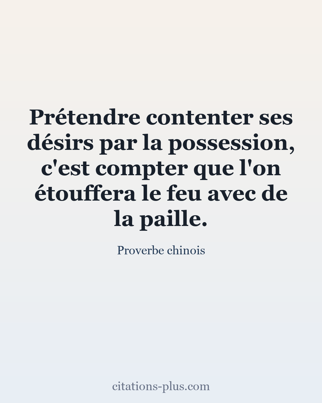 Carte Premium clair — Proverbe chinois