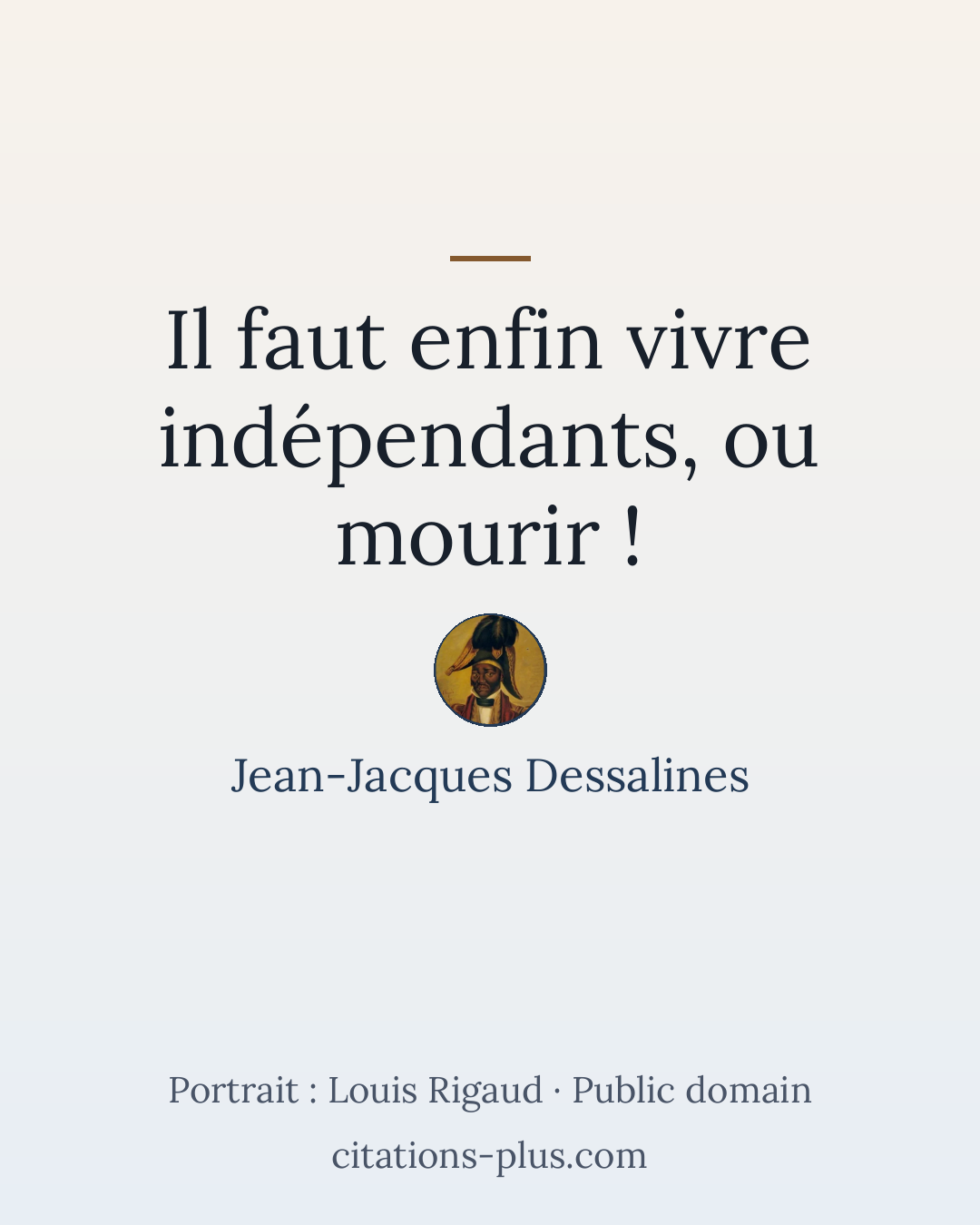 Carte Premium clair — Jean-Jacques Dessalines