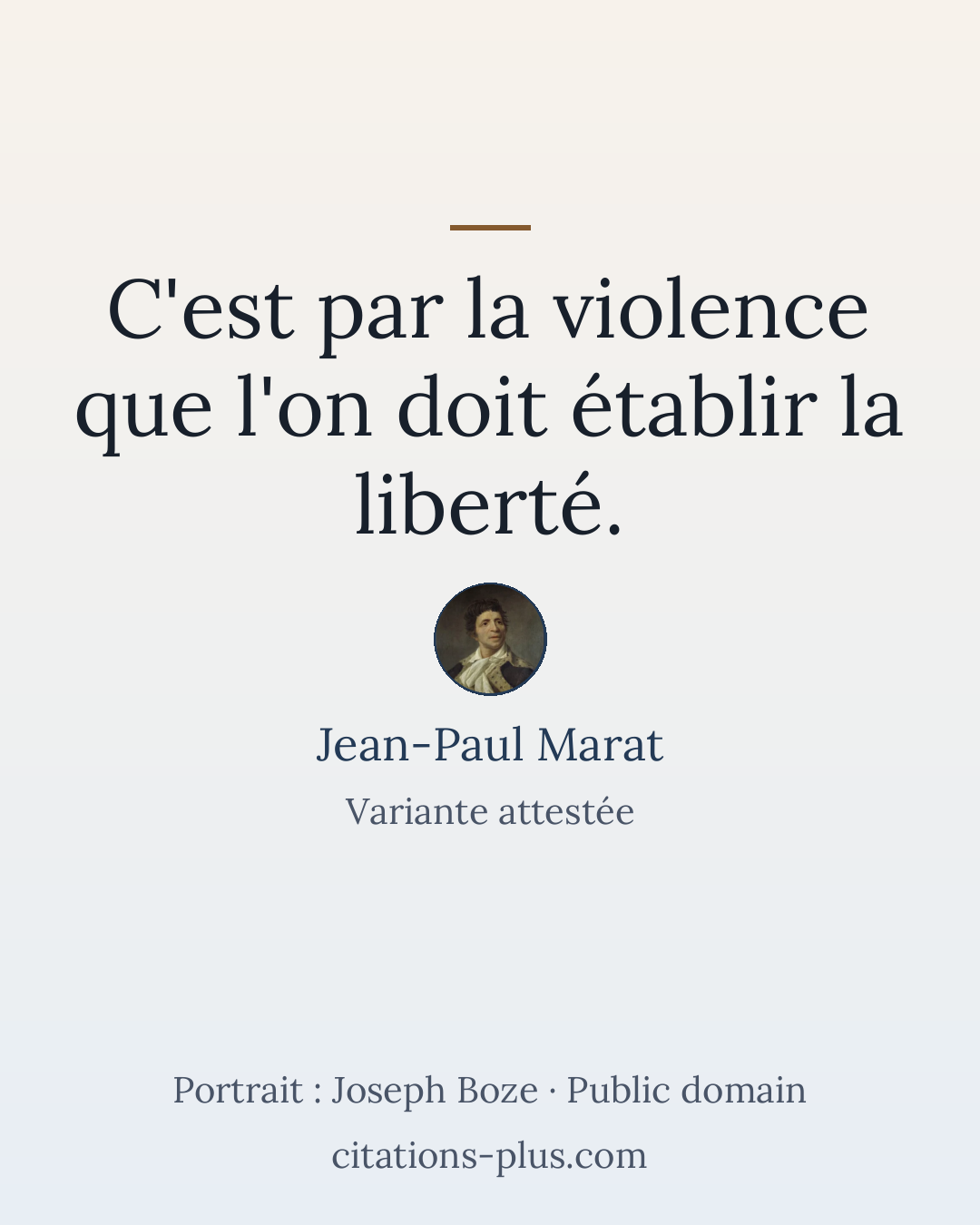 Carte Premium clair — Jean-Paul Marat
