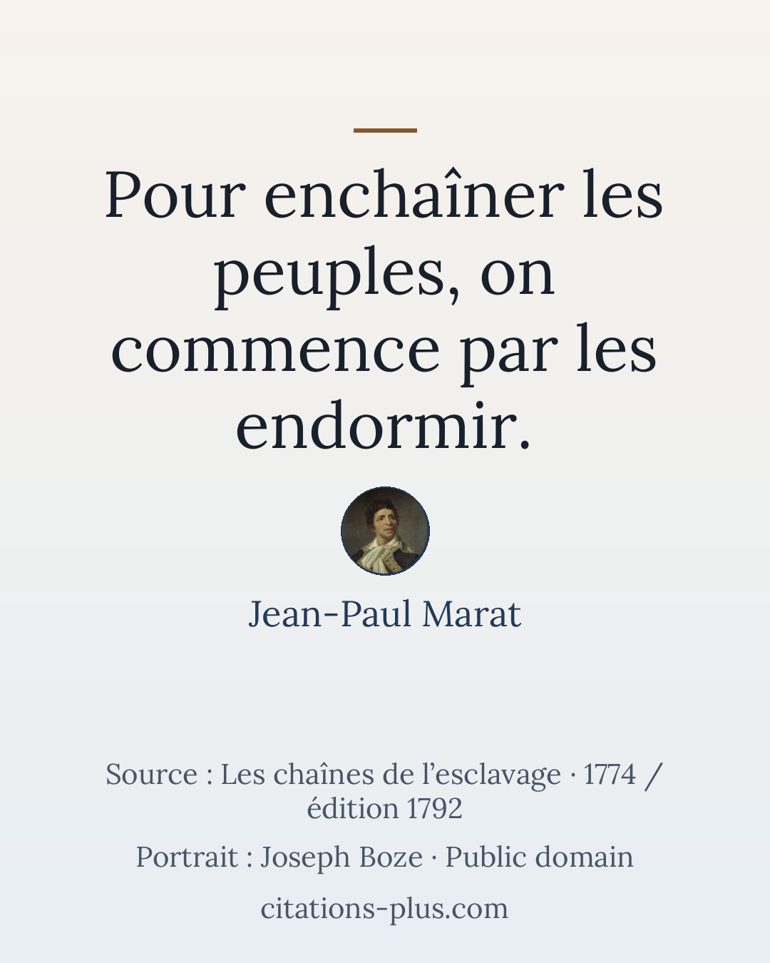Carte Premium clair — Jean-Paul Marat