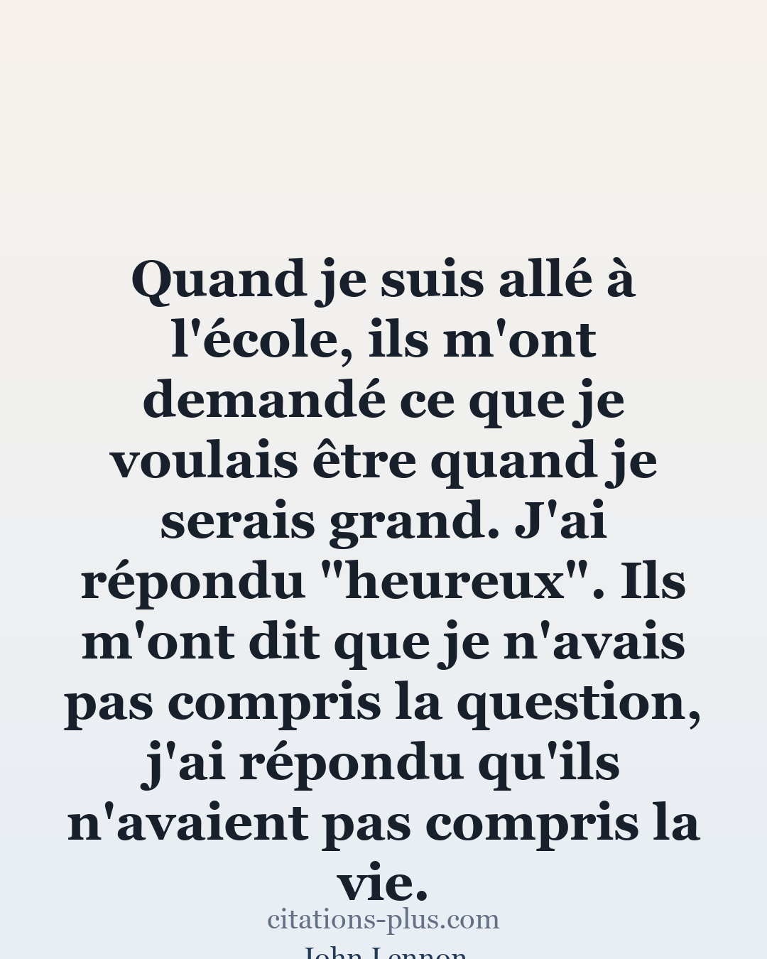 Carte Premium clair — John Lennon