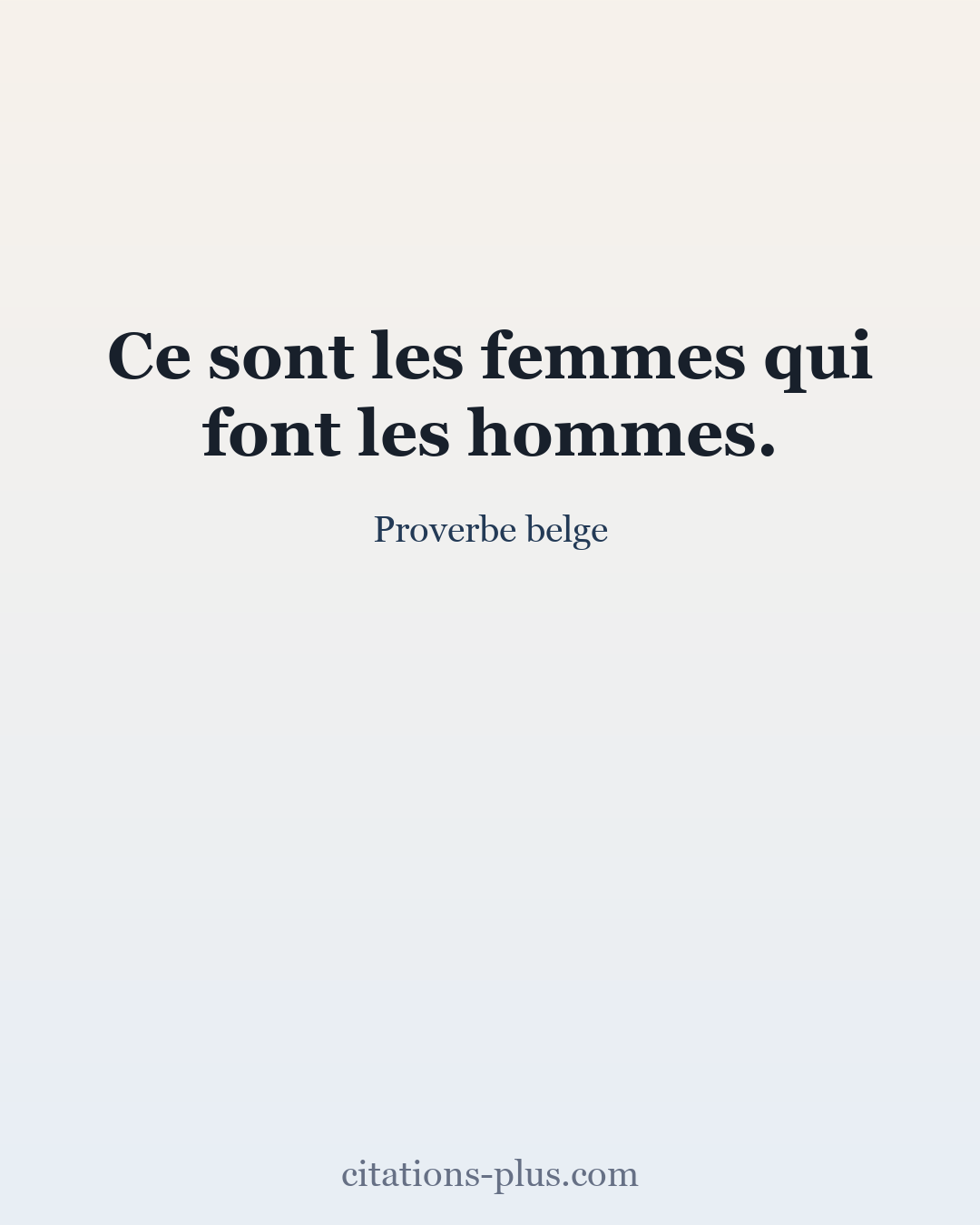 Carte Premium clair — Proverbe belge