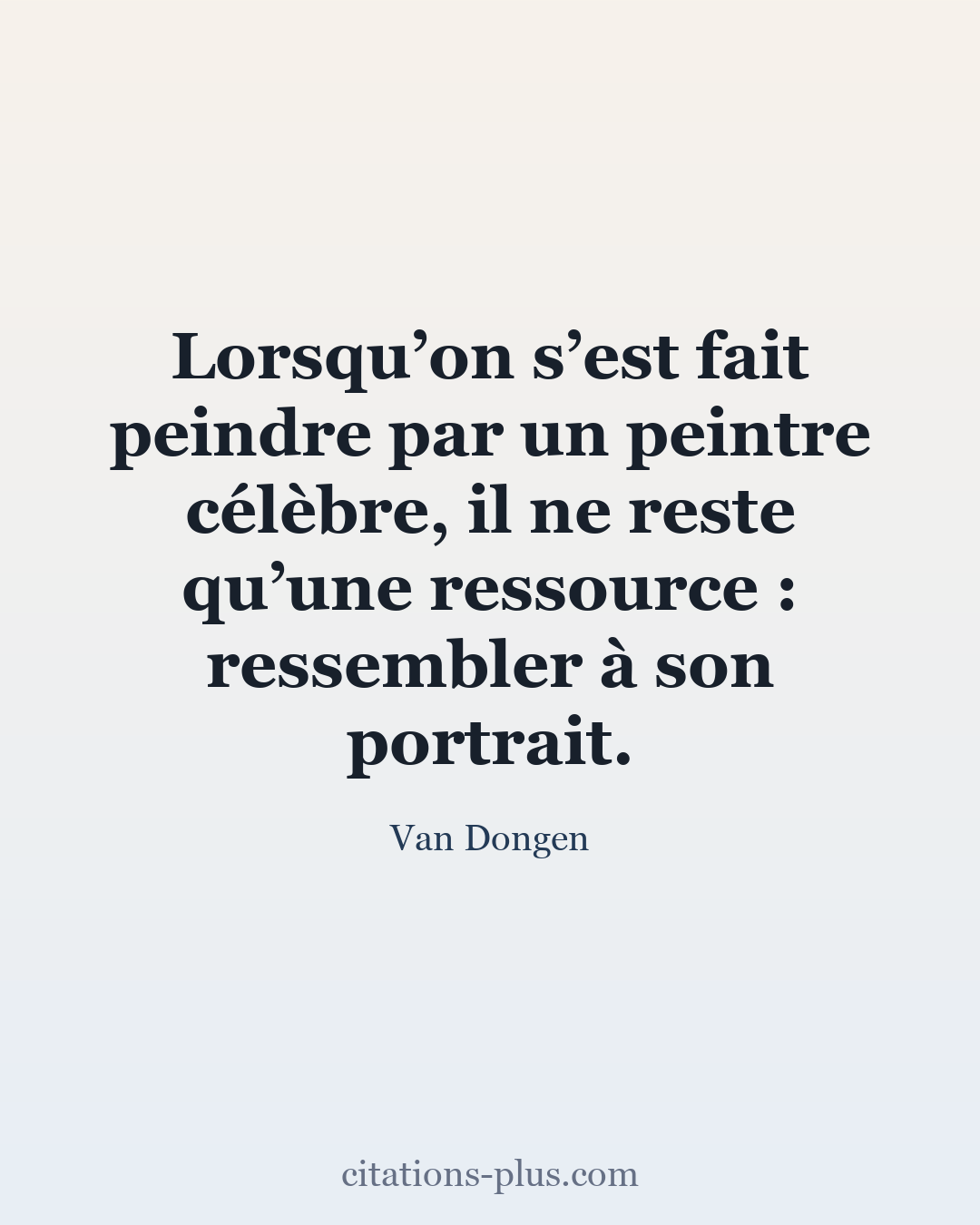 Carte Premium clair — Van Dongen