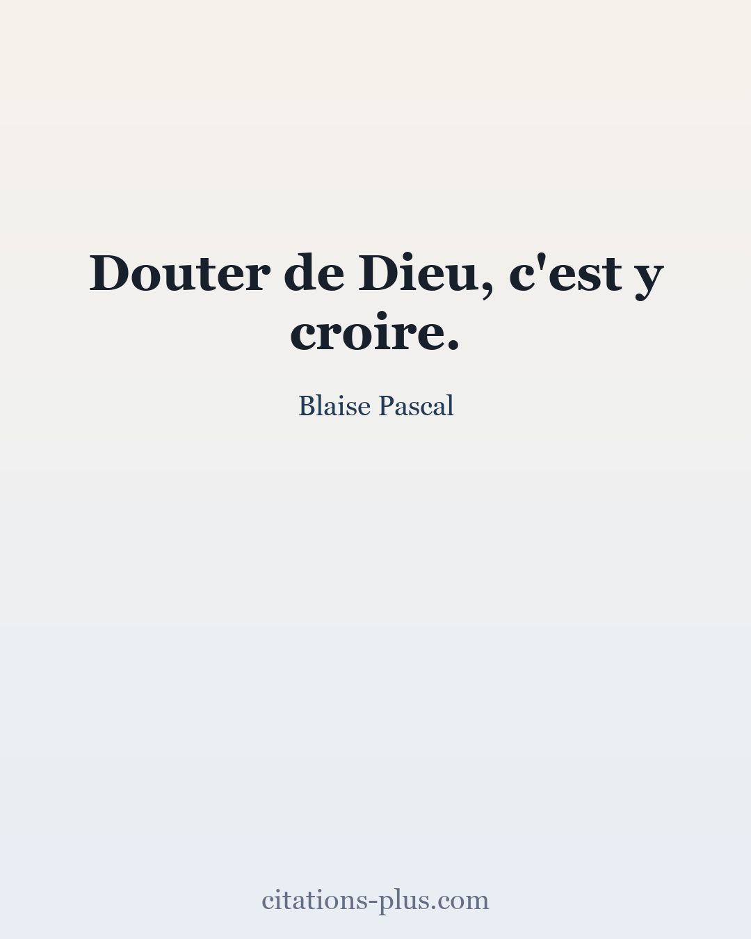 Carte Premium clair — Blaise Pascal