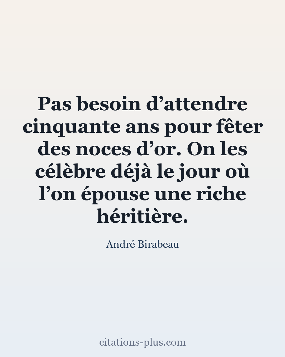 Carte Premium clair — André Birabeau