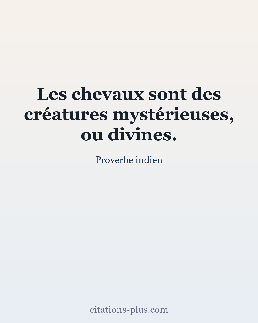 Carte Premium clair — Proverbe indien