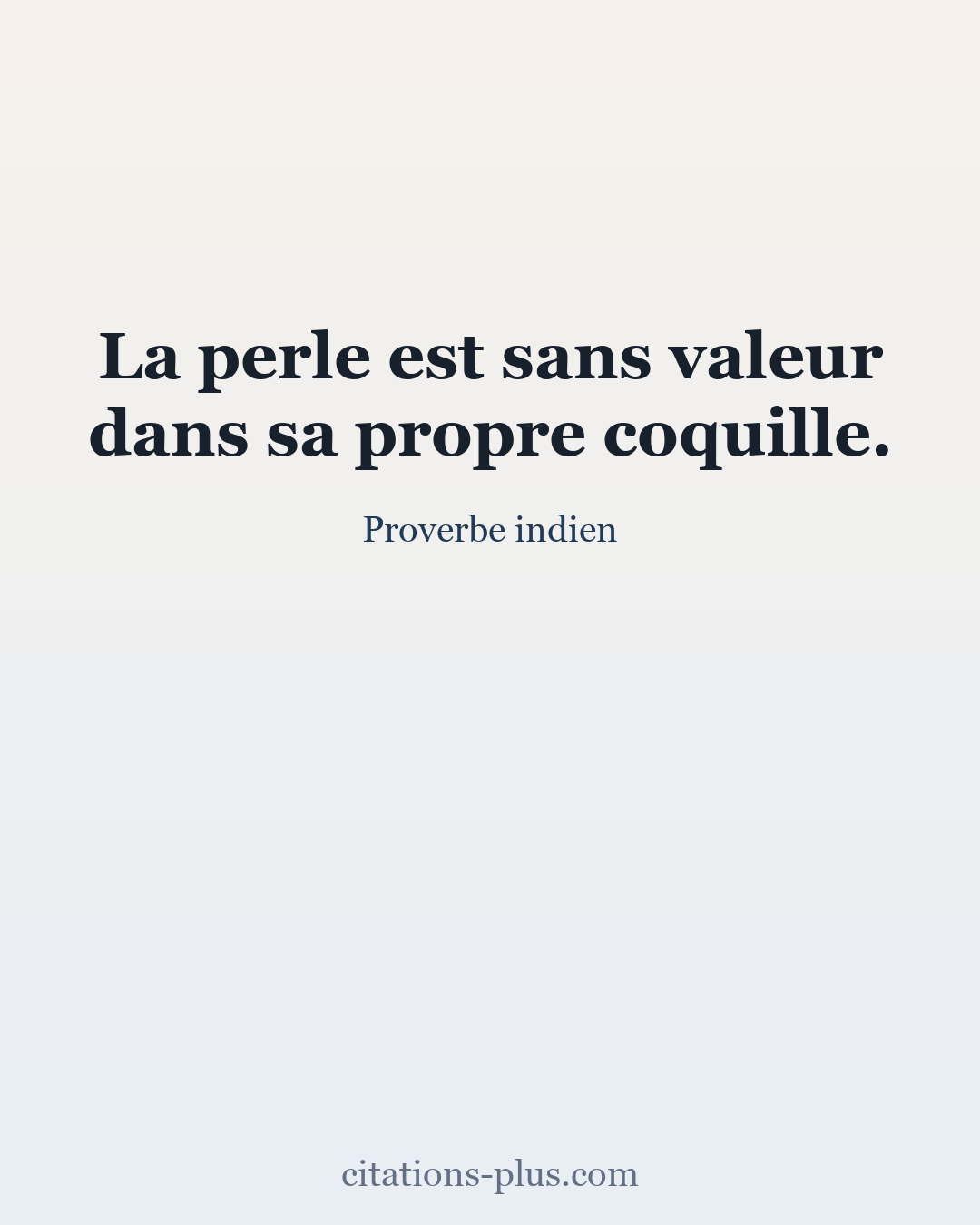 Carte Premium clair — Proverbe indien