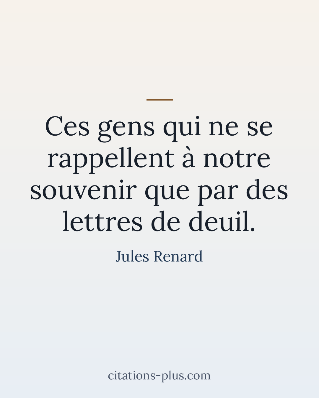 Carte Premium clair — Jules Renard