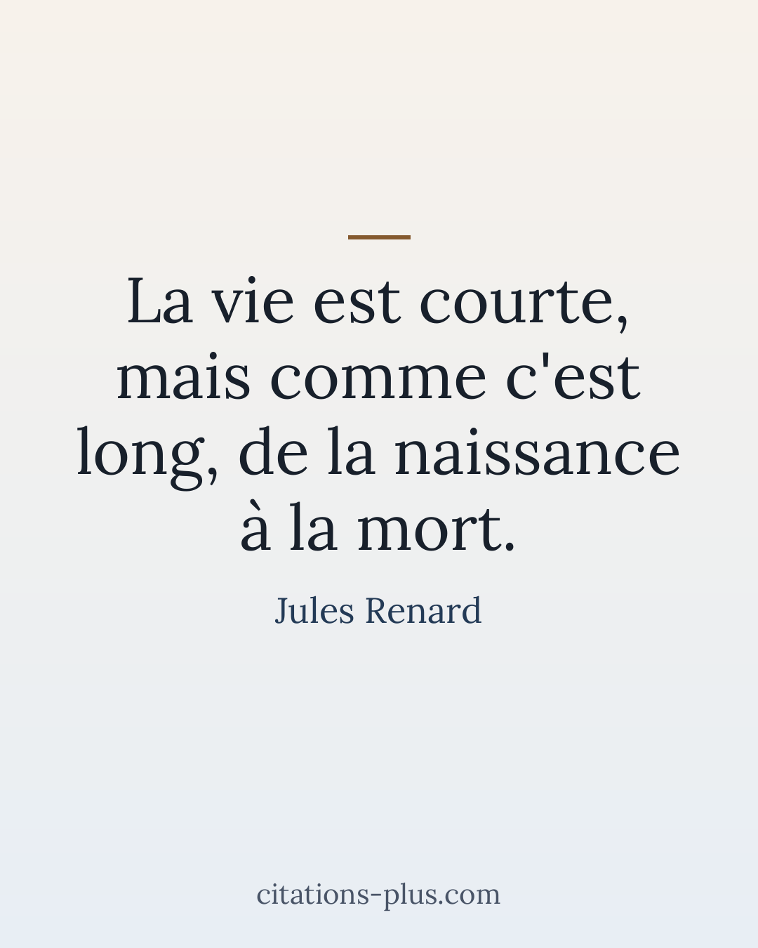 Carte Premium clair — Jules Renard