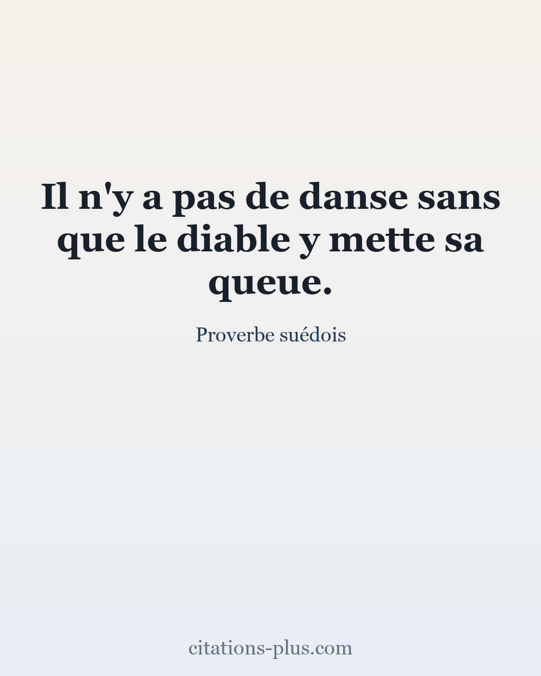 Carte Premium clair — Proverbe suédois