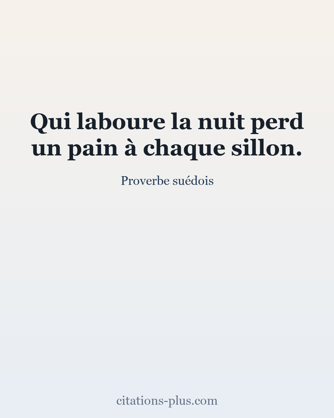 Carte Premium clair — Proverbe suédois