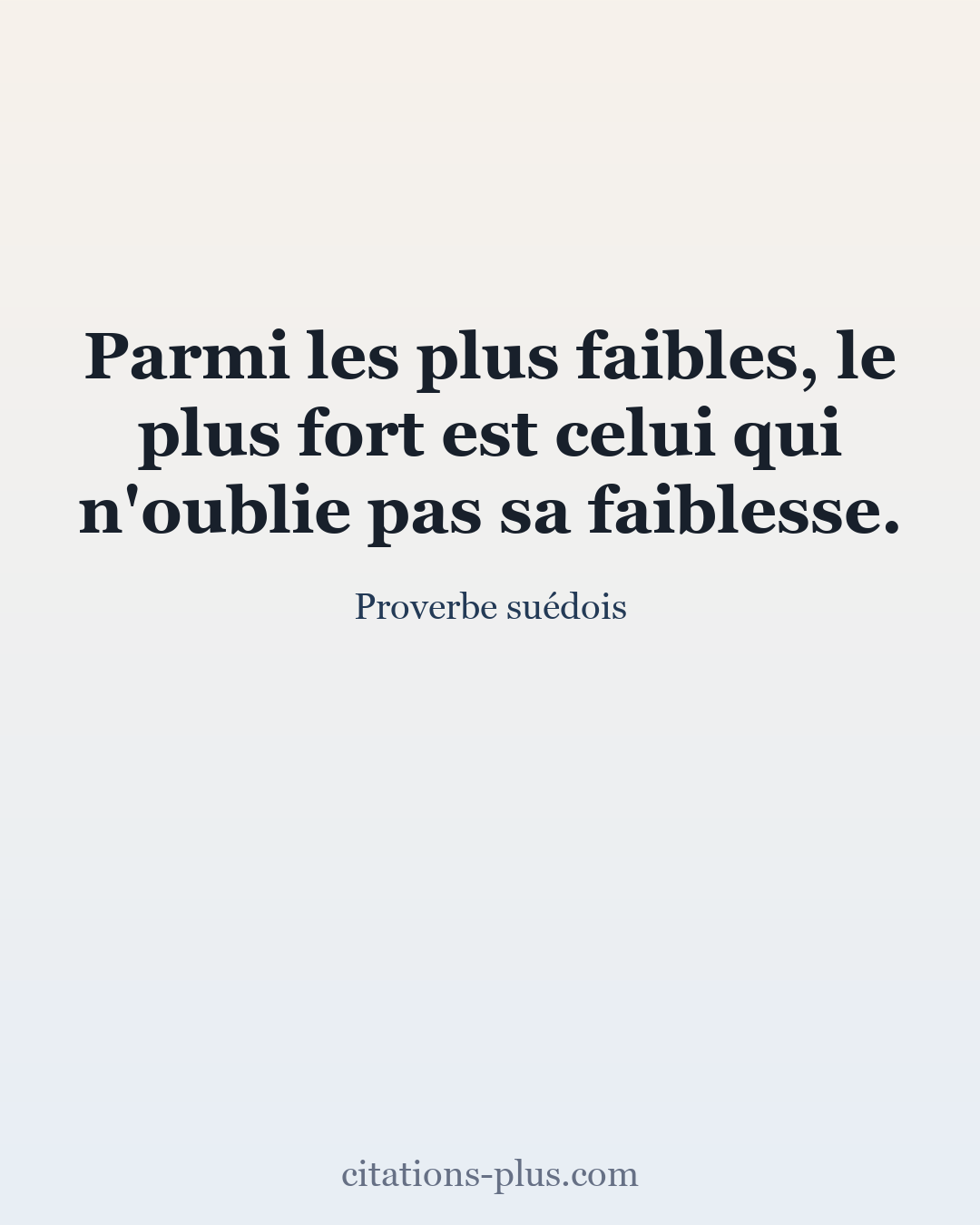 Carte Premium clair — Proverbe suédois