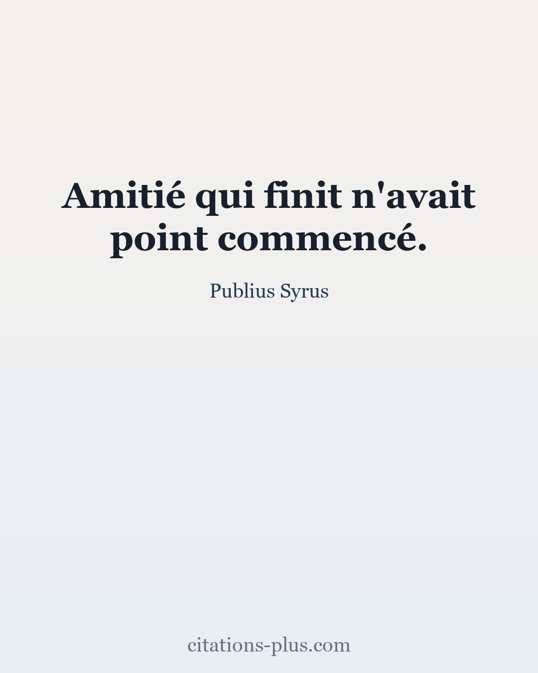 Carte Premium clair — Publius Syrus