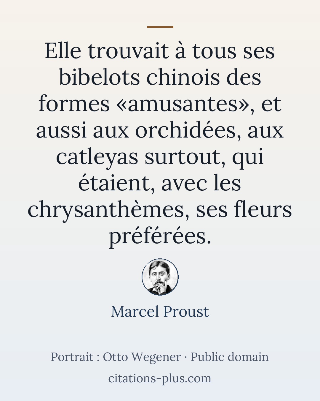 Carte Premium clair — Marcel Proust