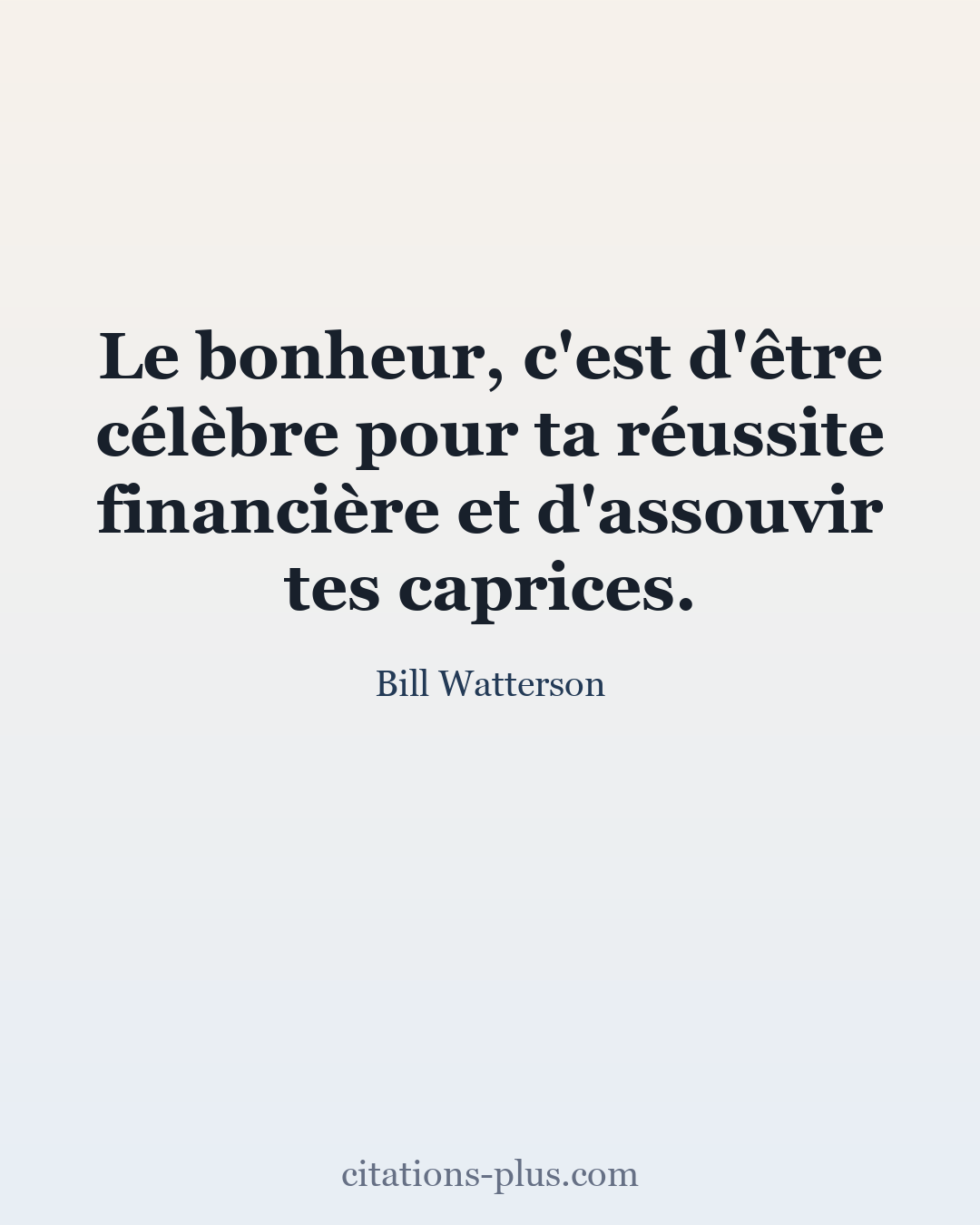Carte Premium clair — Bill Watterson