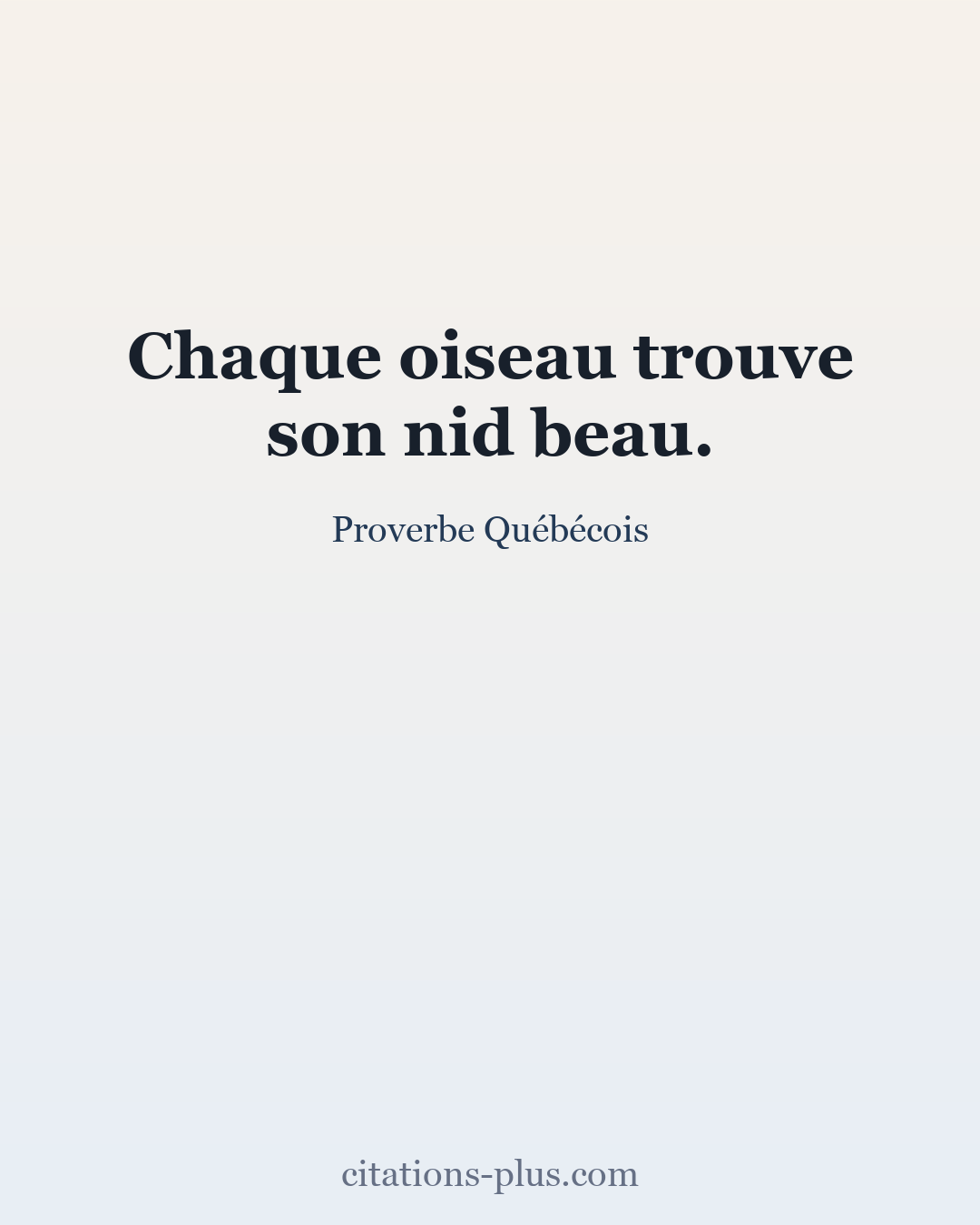 Carte Premium clair — Proverbe Québécois