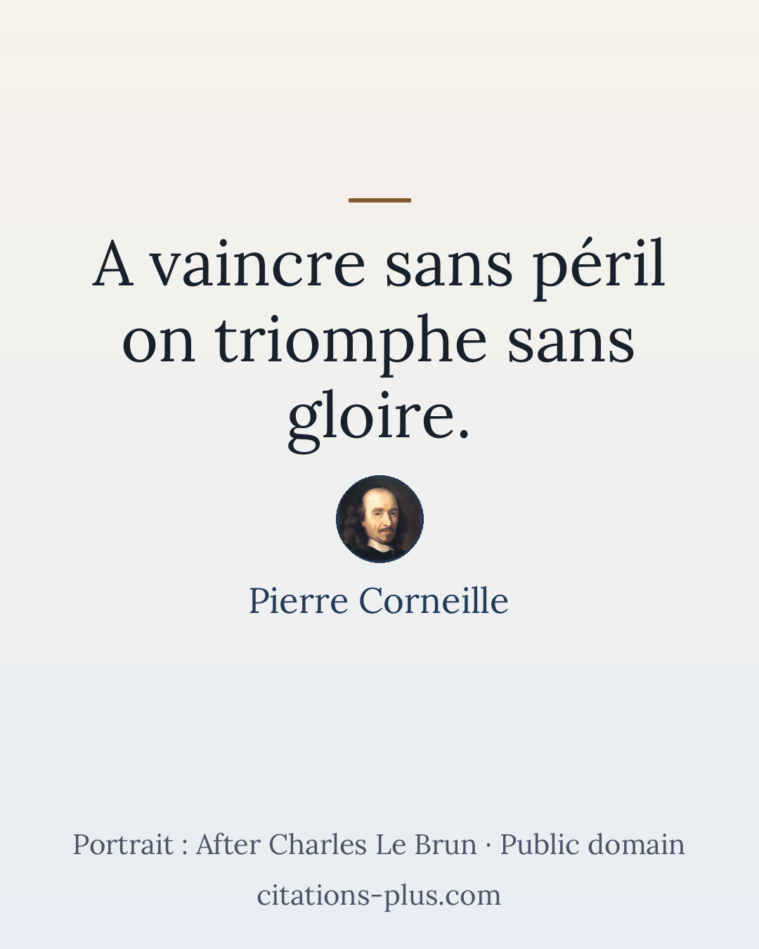 Carte Premium clair — Pierre Corneille