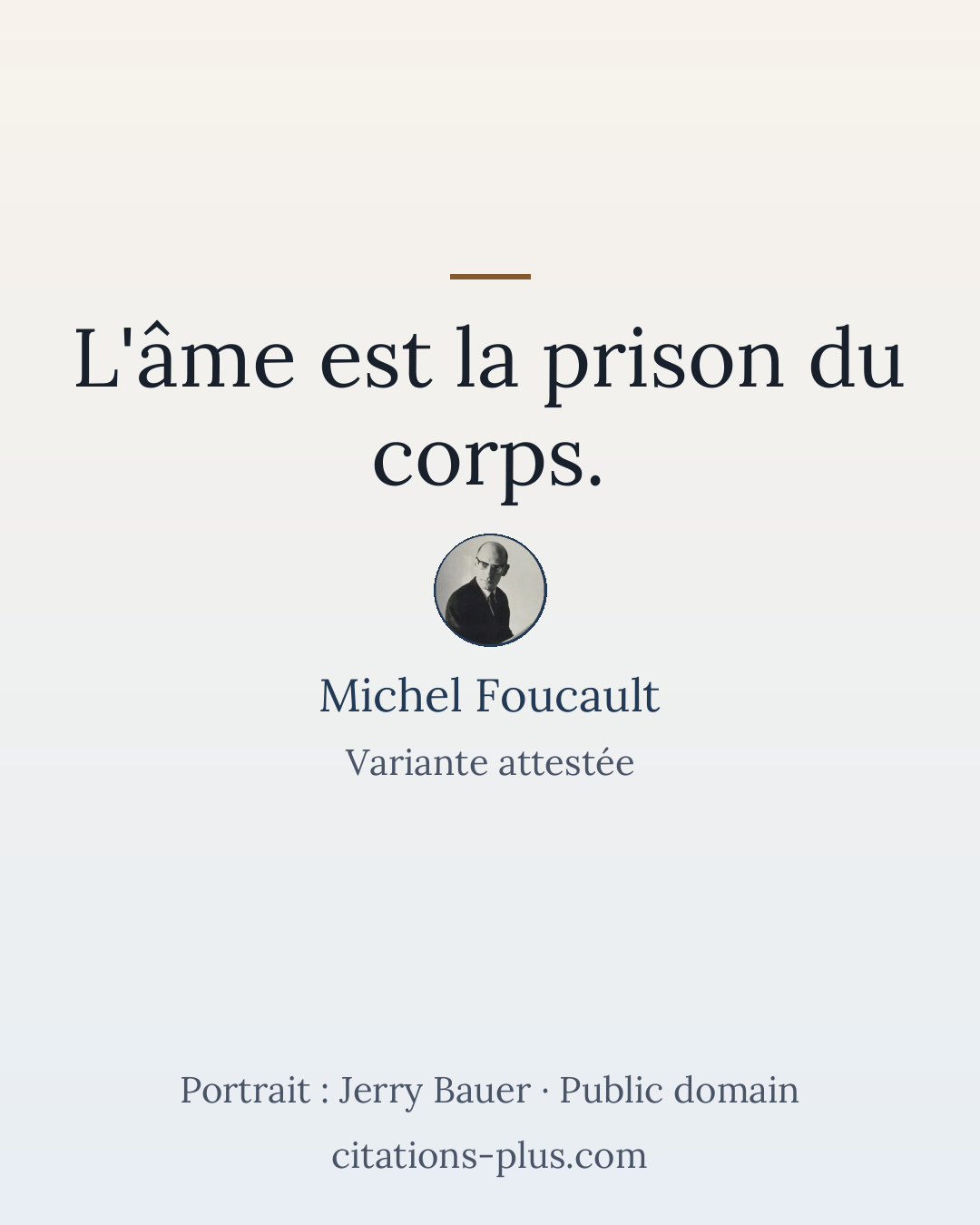 Carte Premium clair — Michel Foucault