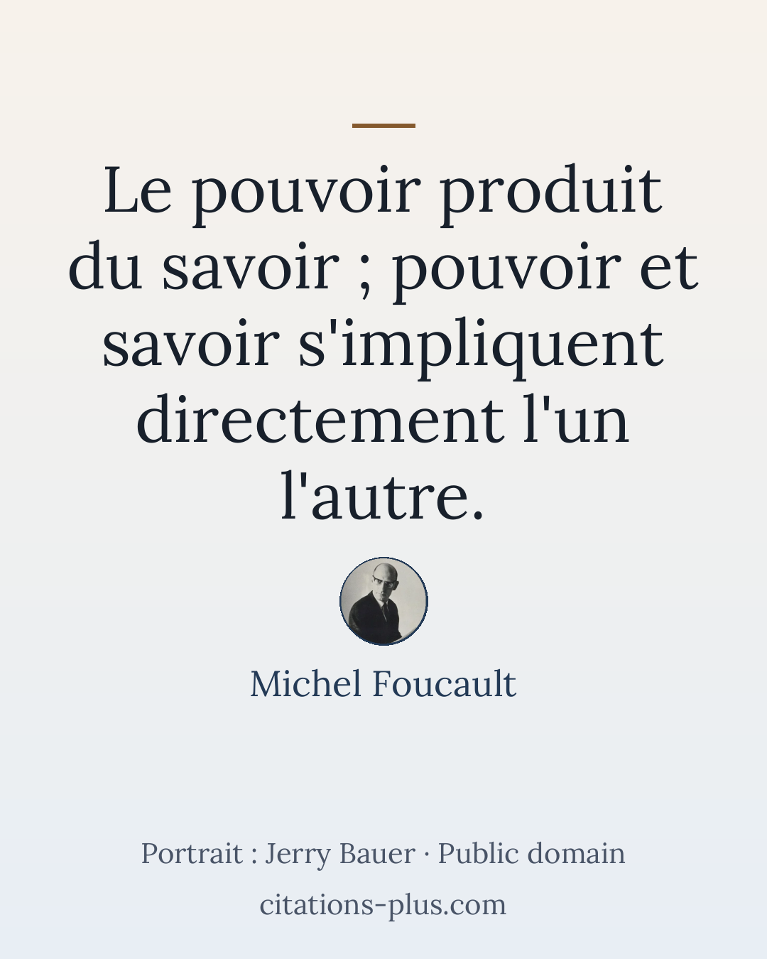 Carte Premium clair — Michel Foucault