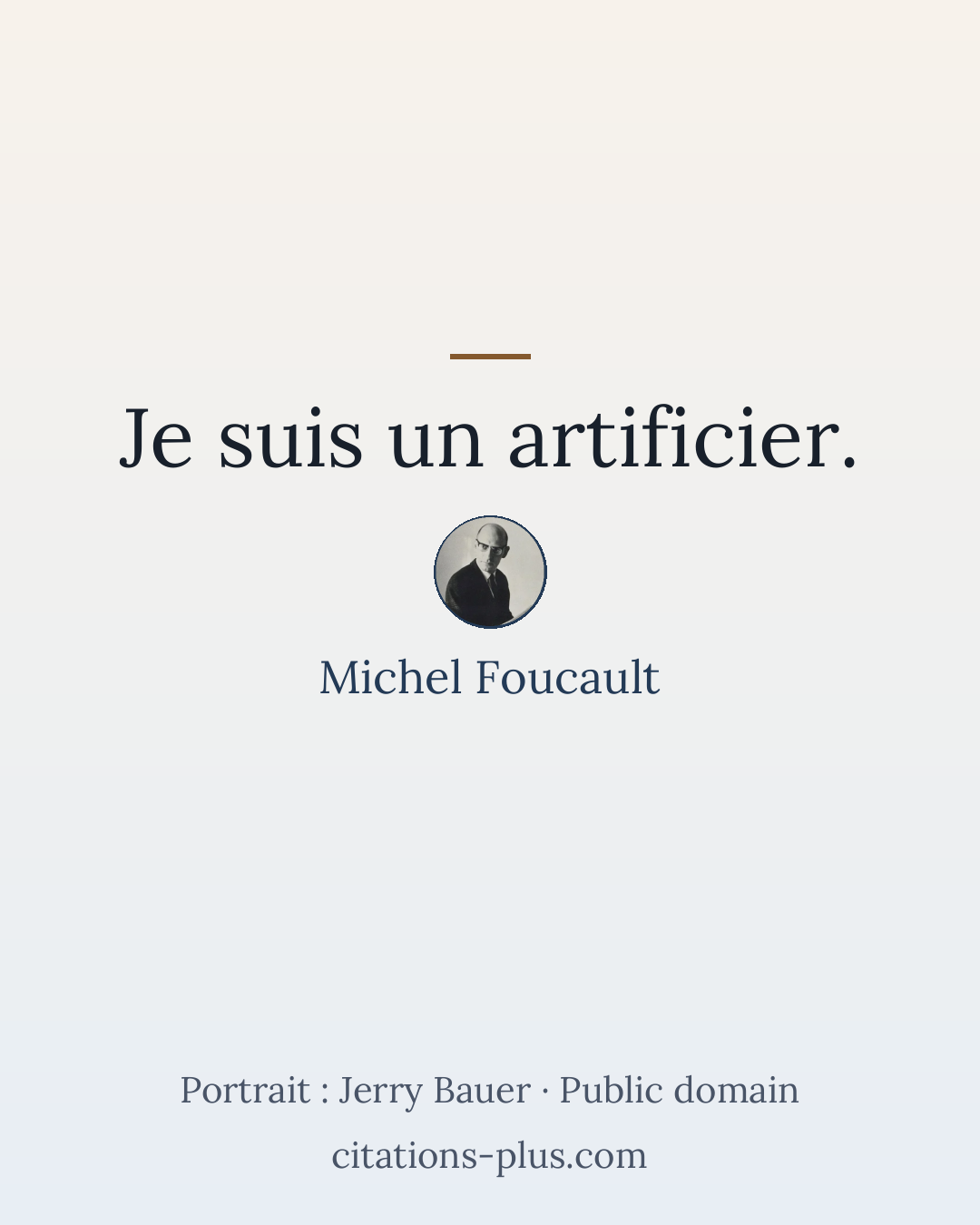 Carte Premium clair — Michel Foucault