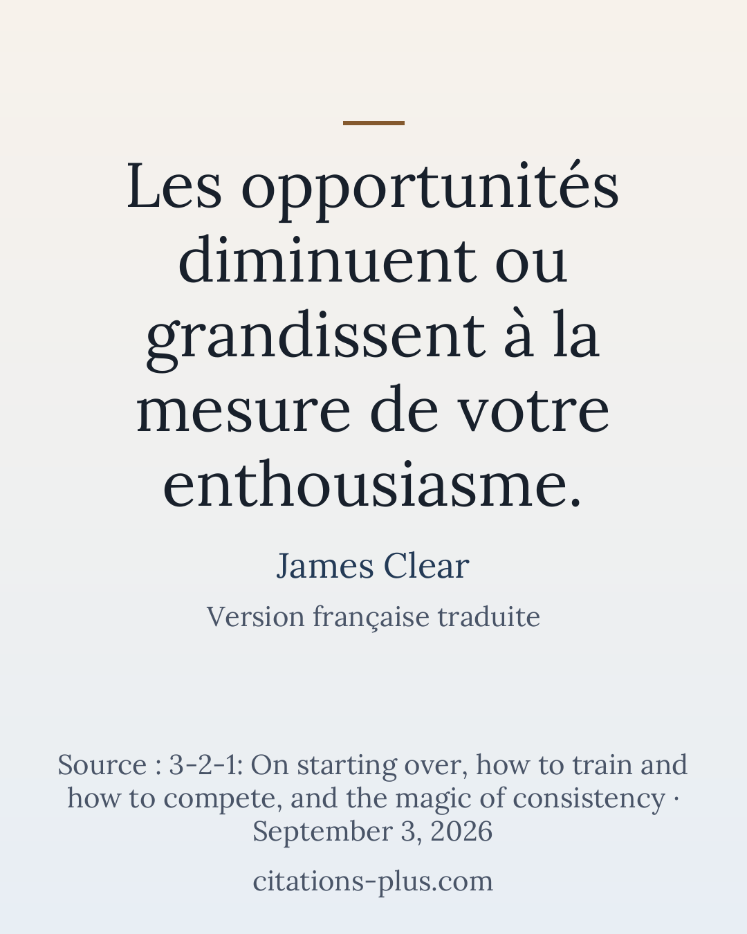 Carte Premium clair — James Clear