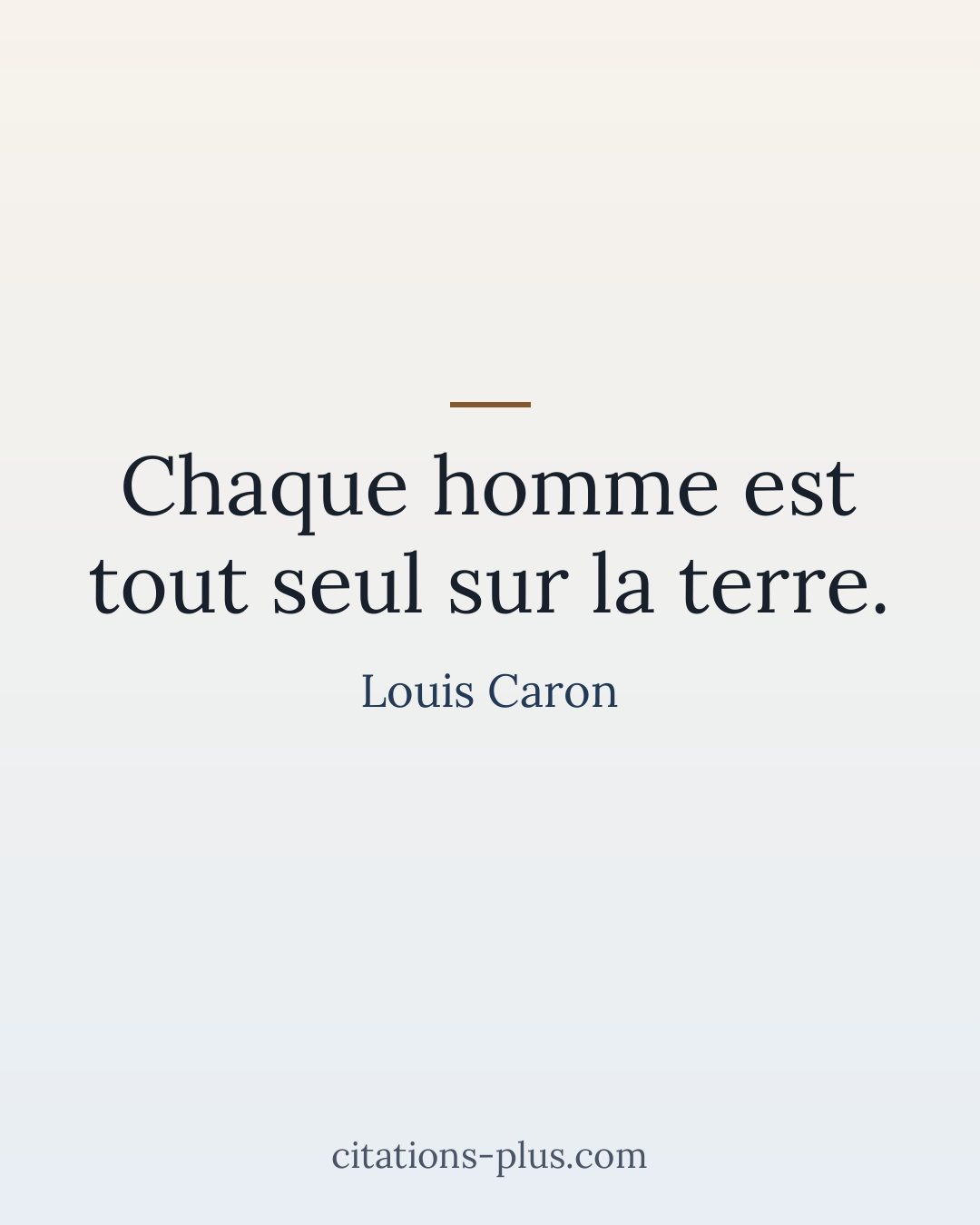 Carte Premium clair — Louis Caron