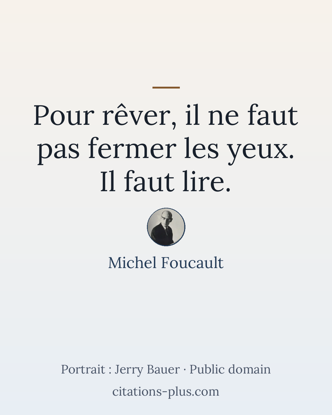 Carte Premium clair — Michel Foucault