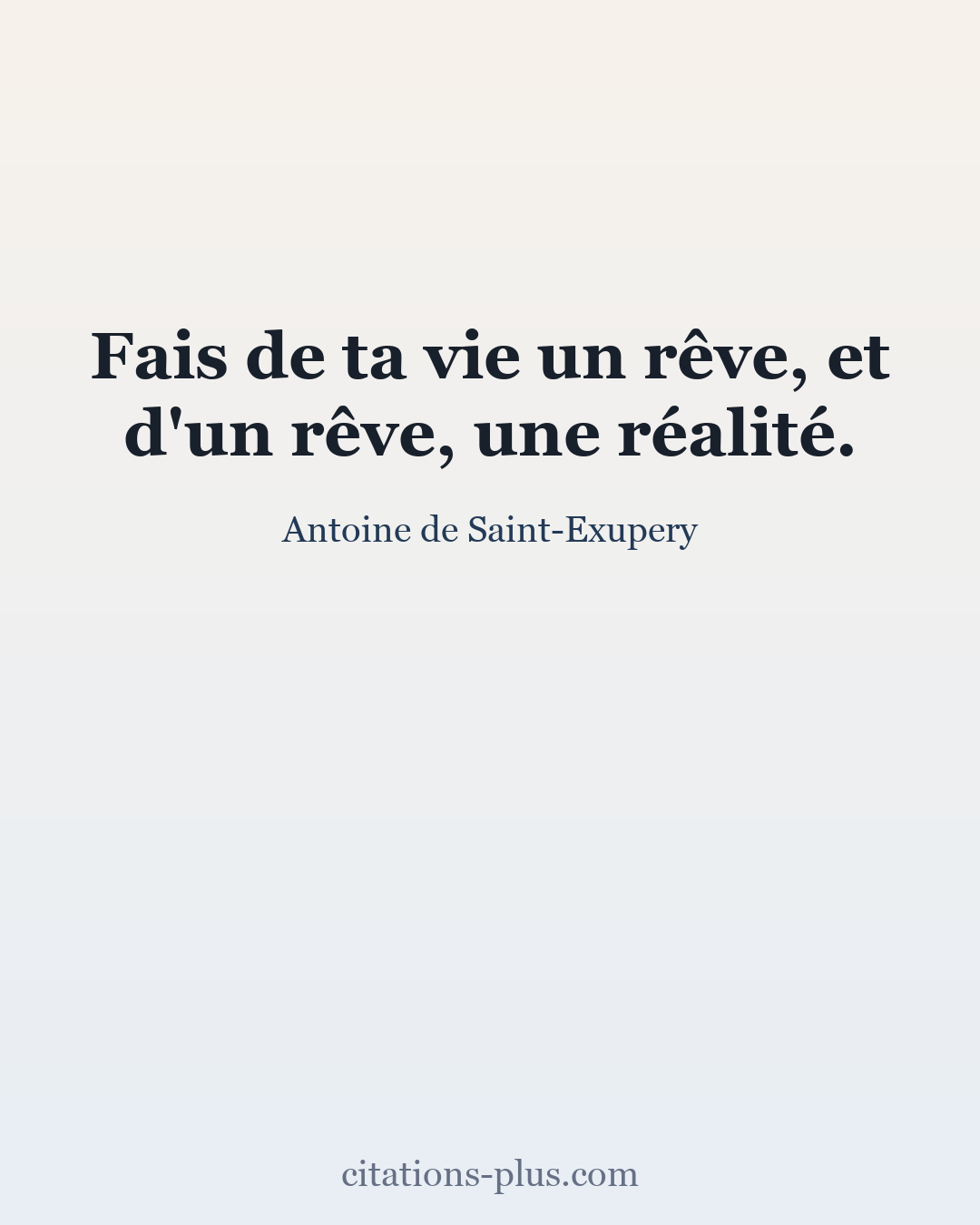 Carte Premium clair — Antoine de Saint-Exupéry
