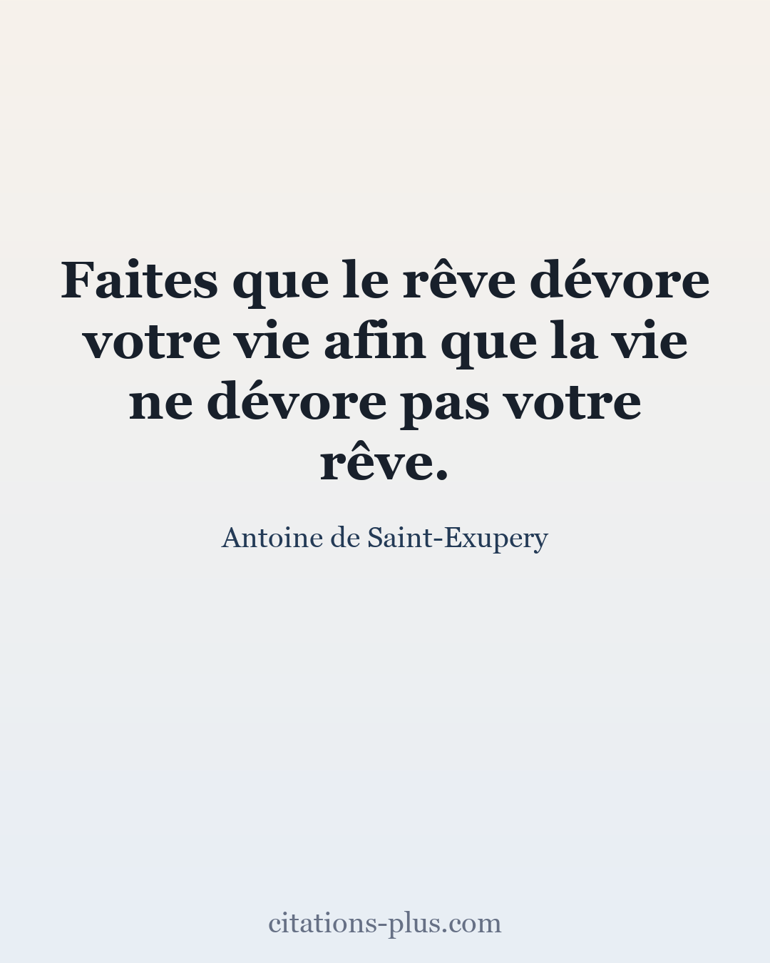Carte Premium clair — Antoine de Saint-Exupéry