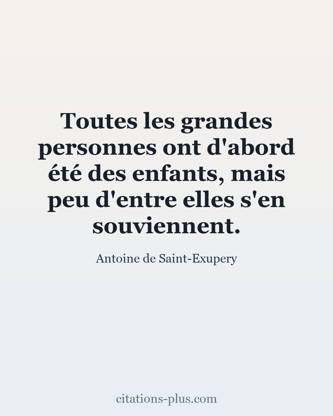 Carte Premium clair — Antoine de Saint-Exupéry