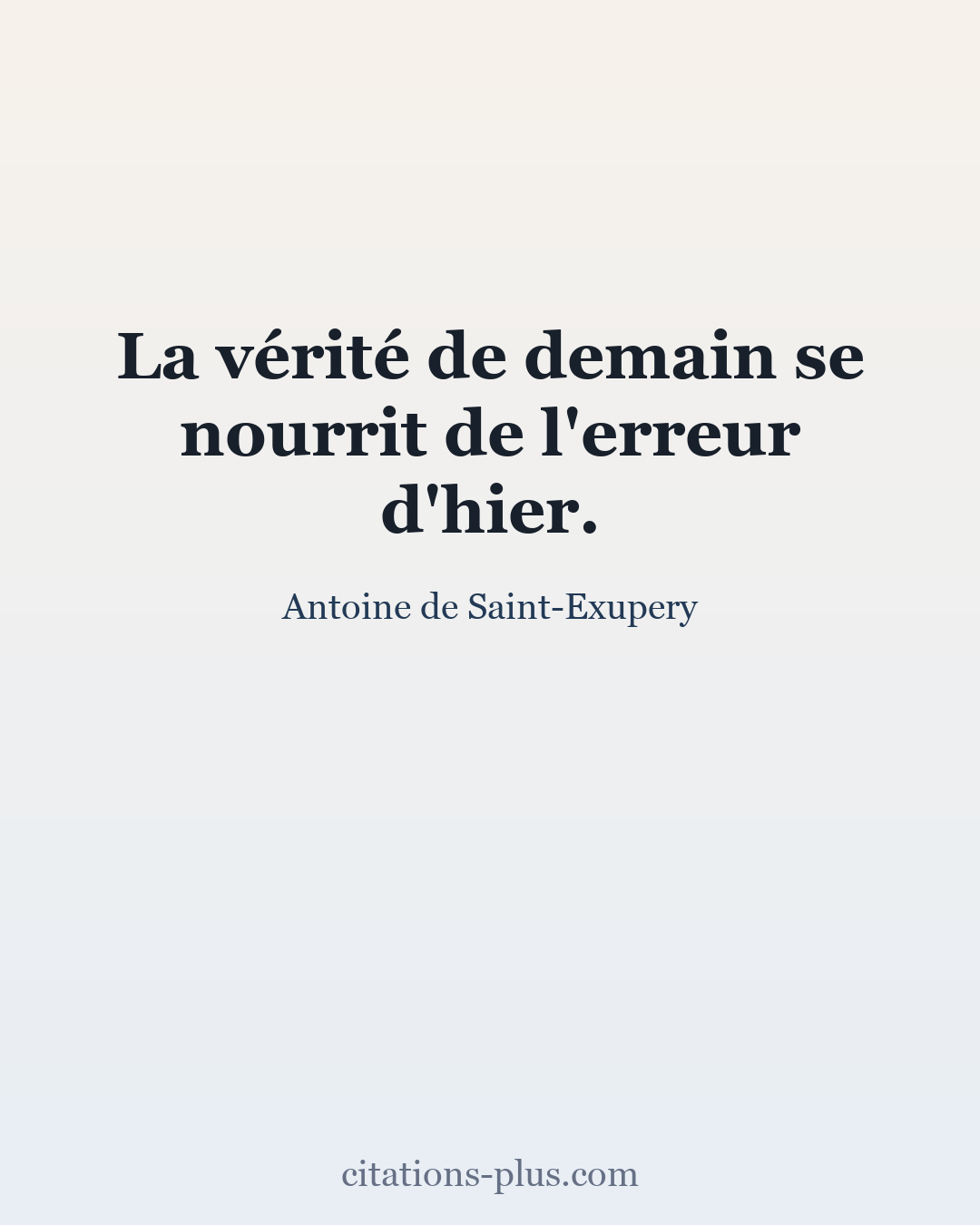 Carte Premium clair — Antoine de Saint-Exupéry