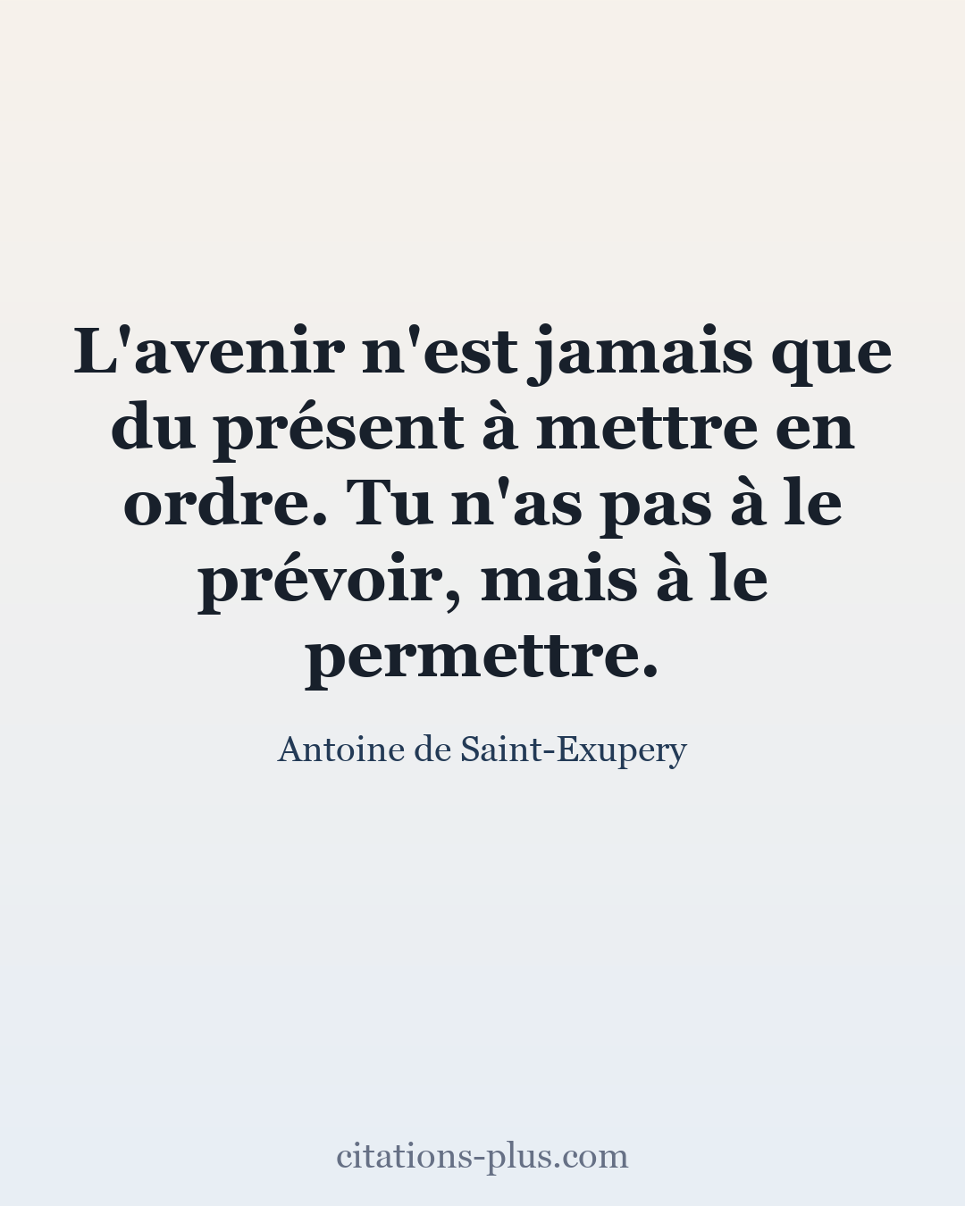 Carte Premium clair — Antoine de Saint-Exupéry