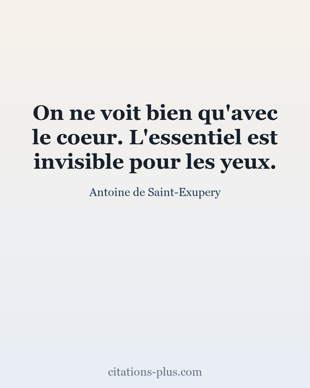 Carte Premium clair — Antoine de Saint-Exupéry
