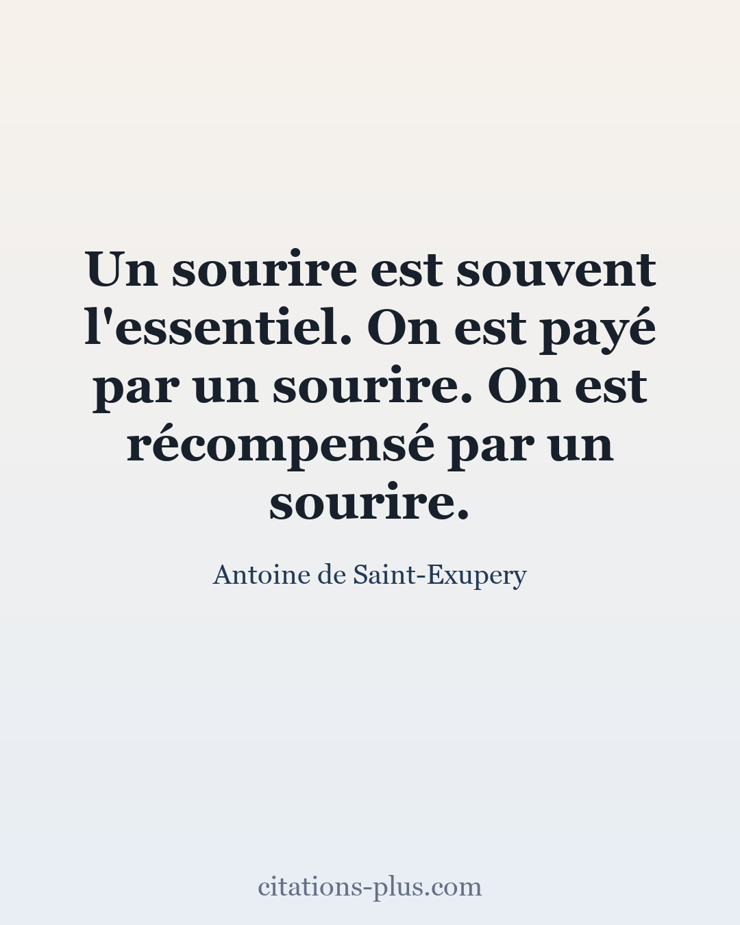 Carte Premium clair — Antoine de Saint-Exupéry